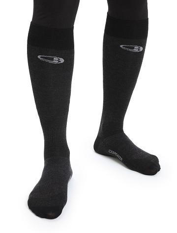 Dámské Ponožky Icebreaker Merino Snow Liner Over the Calf Černé | CZ 1526BEXC